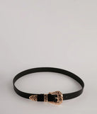 Let's Ride Western Faux Leather Belt