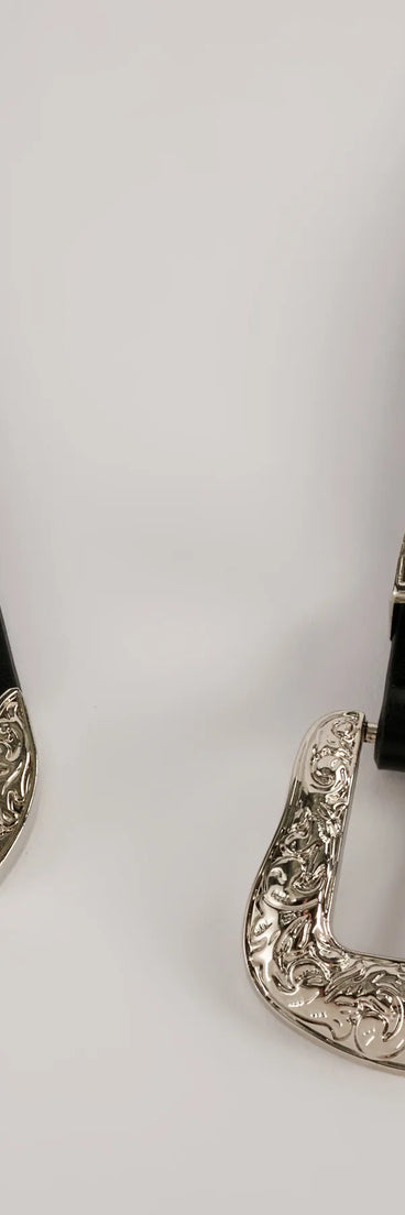 Cute Meets Country Western Faux Leather Belt