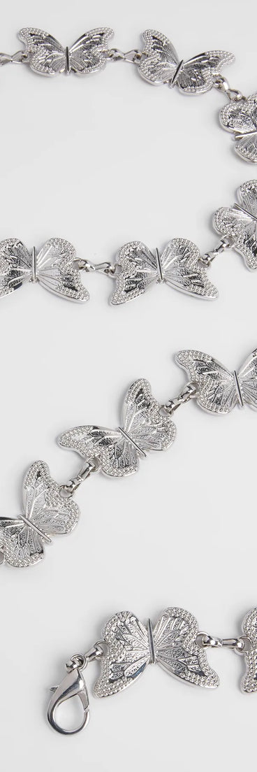 Get inspired with the Spread Your Wings Butterfly Chain Belt, a feed-worthy silver piece that’s part of Windsor's updated and curated women’s clothing edit packed with must-have fall outfit ideas.