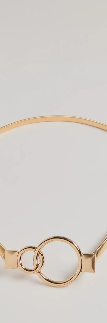 Elevated Look Double O-Ring Stretch Belt