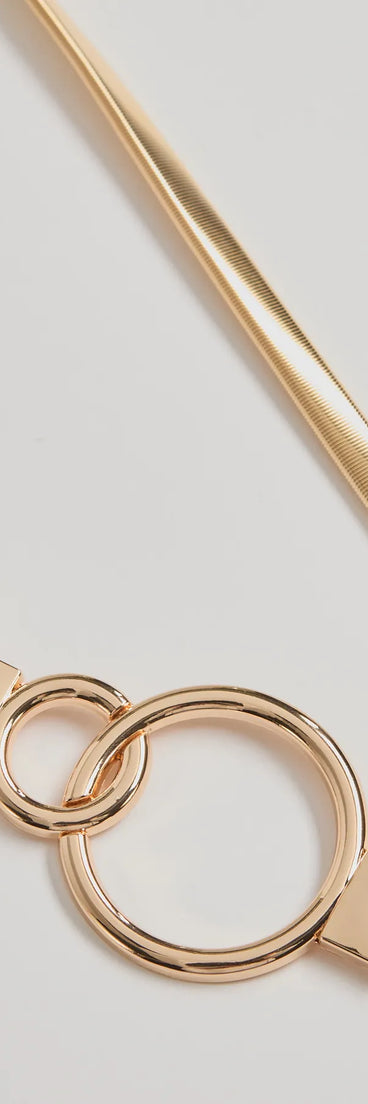 Elevated Look Double O-Ring Stretch Belt