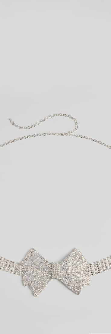 Sealed In Luxe Rhinestone Bow Belt