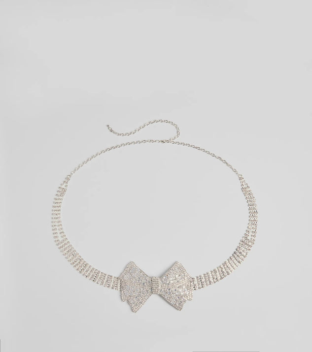 Sealed In Luxe Rhinestone Bow Belt