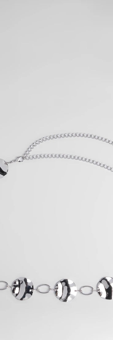 The Effortless Cool Statement Chain Belt in silver brings edge and energy to your vibe, ready to elevate any festival look or concert outfit.