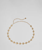 Decadent Rosette Chain Belt