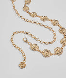Decadent Rosette Chain Belt