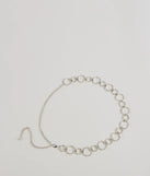 Glow On Rhinestone O-Ring Chain Belt