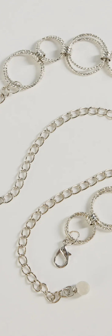 Get inspired with the Glow On Rhinestone O-Ring Chain Belt, a feed-worthy silver piece that’s part of Windsor's updated and curated women’s clothing edit packed with must-have fall outfit ideas.