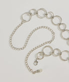 Glow On Rhinestone O-Ring Chain Belt