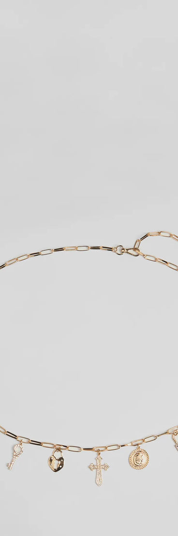 Style your vibe in seconds with the Boho Chic Multi Charm Chain Metal Belt in gold, a fashion accessories essential that completes any outfit with ease.