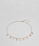 The Boho Chic Multi Charm Chain Metal Belt in gold brings edge and energy to your vibe, ready to elevate any festival look or concert outfit.