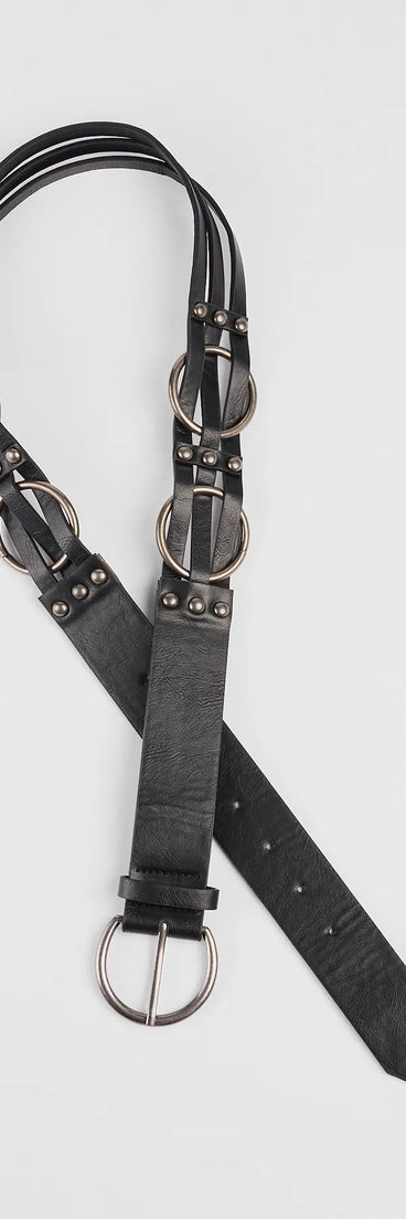 Elevated Trend O-Ring Faux Leather Belt