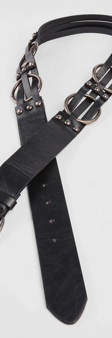 Elevated Trend O-Ring Faux Leather Belt