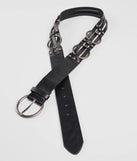 Elevated Trend O-Ring Faux Leather Belt
