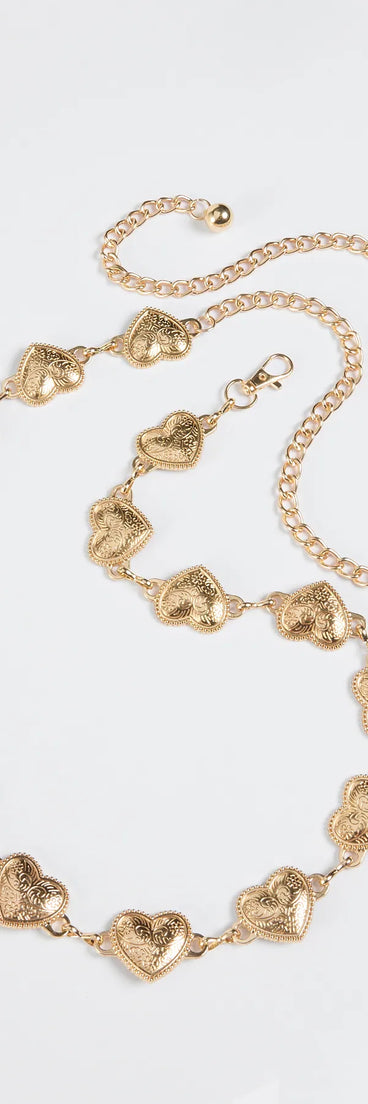Get inspired with the Western Cutie Concho Heart Chain Belt, a feed-worthy gold piece that’s part of Windsor's updated and curated women’s clothing edit packed with must-have fall outfit ideas.