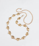 Western Cutie Concho Heart Chain Belt