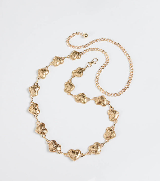 Western Cutie Concho Heart Chain Belt | Windsor