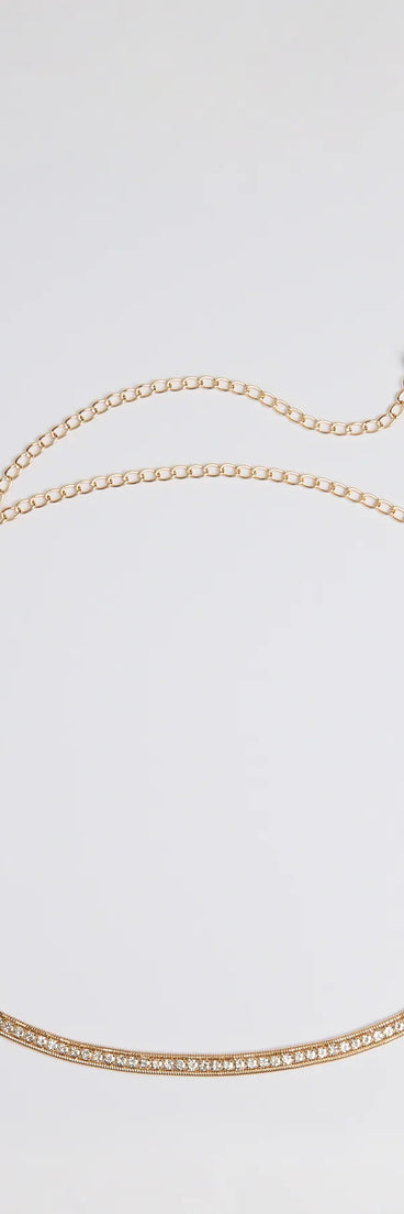 Main Attraction Rhinestone Chain Belt
