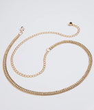 Main Attraction Rhinestone Chain Belt