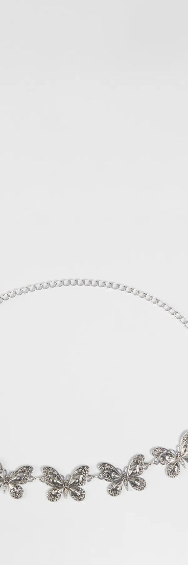 Get inspired with the Trendy Aura Butterfly Chain Belt, a feed-worthy silver piece that’s part of Windsor's updated and curated women’s clothing edit packed with must-have fall outfit ideas.