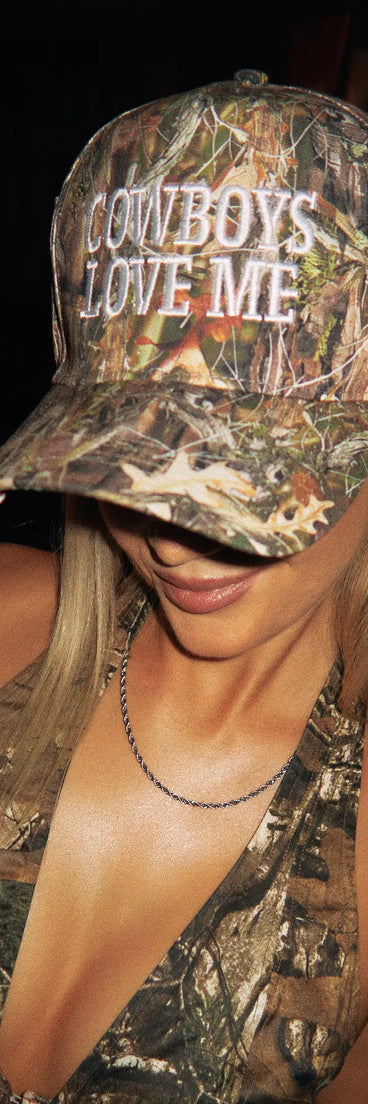 Cowboys Love Me Camo Baseball Cap