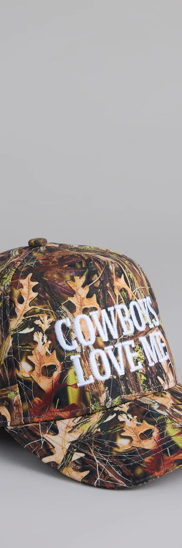 Cowboys Love Me Camo Baseball Cap