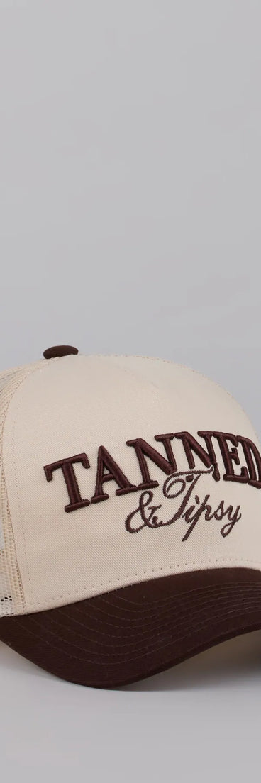 Tanned & Tipsy Snap Back Trucker Hat