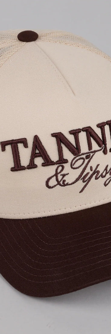 Tanned & Tipsy Snap Back Trucker Hat