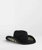 Western Blooms Embroidered Rose Cowboy Hat