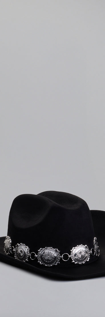 Ranch Rodeo Concho Faux Suede Cowboy Hat