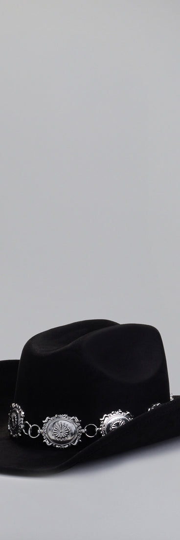 Ranch Rodeo Concho Faux Suede Cowboy Hat