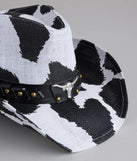 Saddle Up Cow Print Cowboy Hat