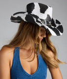 Saddle Up Cow Print Cowboy Hat