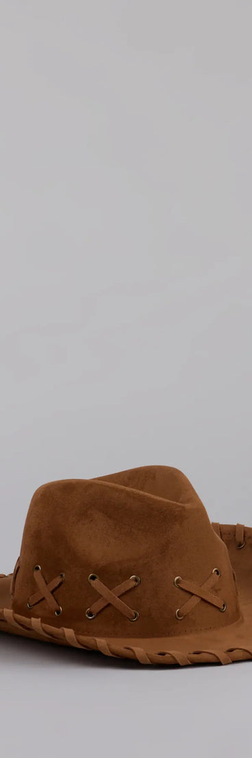 Rodeo Romping Lace-Up Cowboy Hat