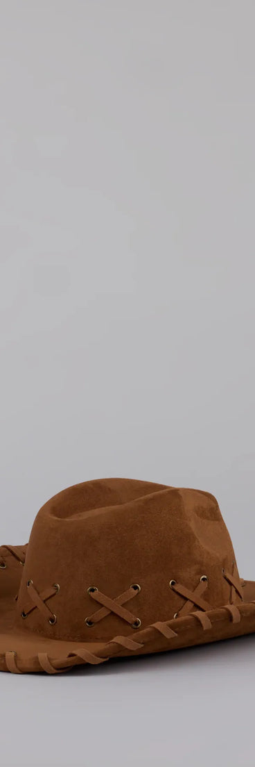 Rodeo Romping Lace-Up Cowboy Hat