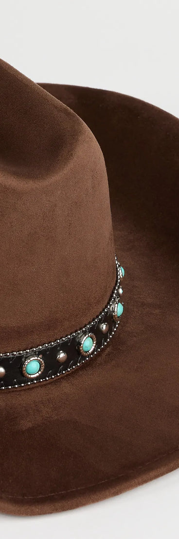 Country Babe Faux Suede Cowboy Hat