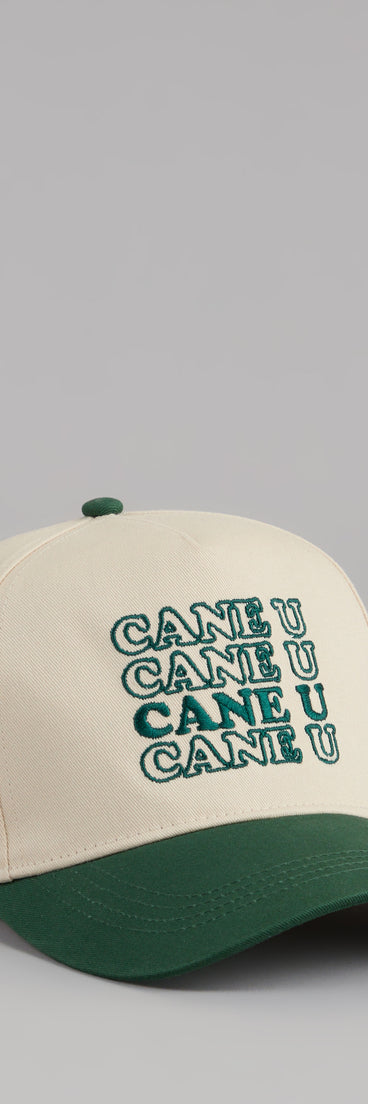 Style your vibe in seconds with the Catch Me At Kickoff Cane U Baseball Cap, a fashion accessories essential that completes any outfit with ease.
