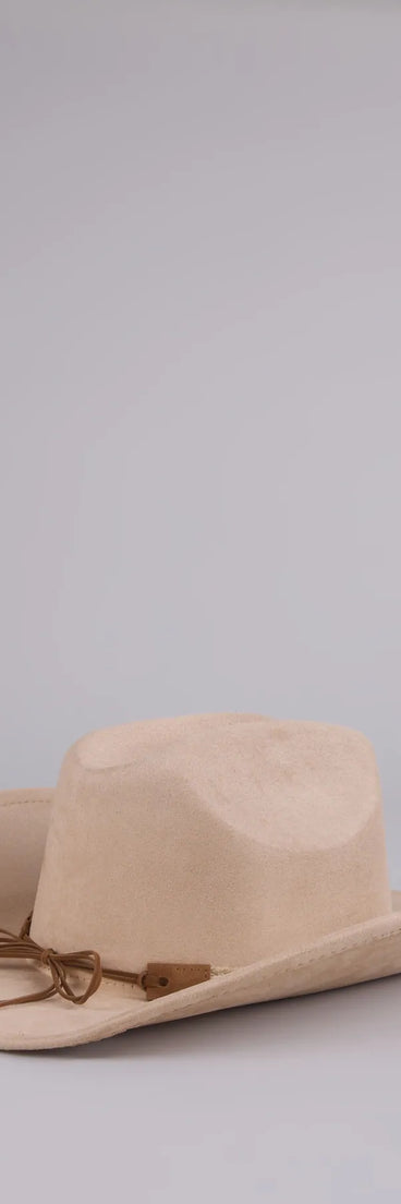 Bullseye Faux Suede Cowboy Hat