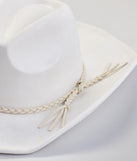 Wild West Braid Faux Suede Cowboy Hat