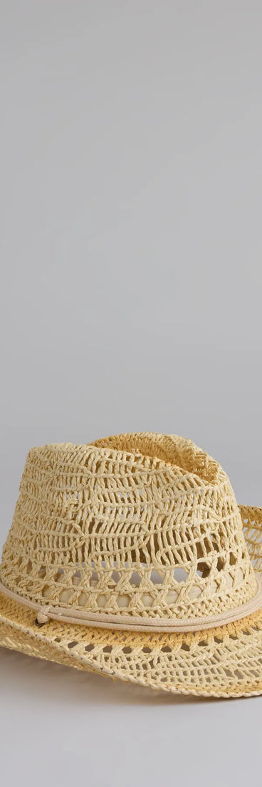 Beachy Babe Straw Cowboy Hat