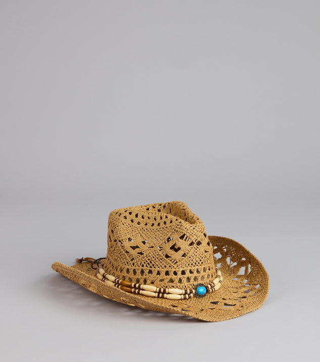 Wild Spirit Beaded Straw Cowboy Hat