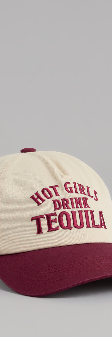 Style your vibe in seconds with the Hot Girls Drink Tequila Baseball Cap, a fashion accessories essential that completes any outfit with ease.