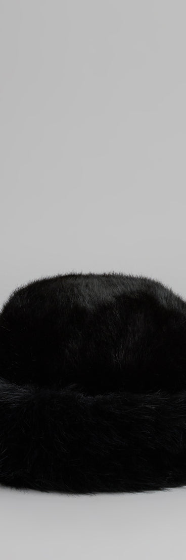 Cozy Glam Faux Fur Round Bucket Hat