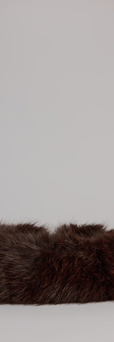 Snow Kissed Faux Fur Headband Wrap