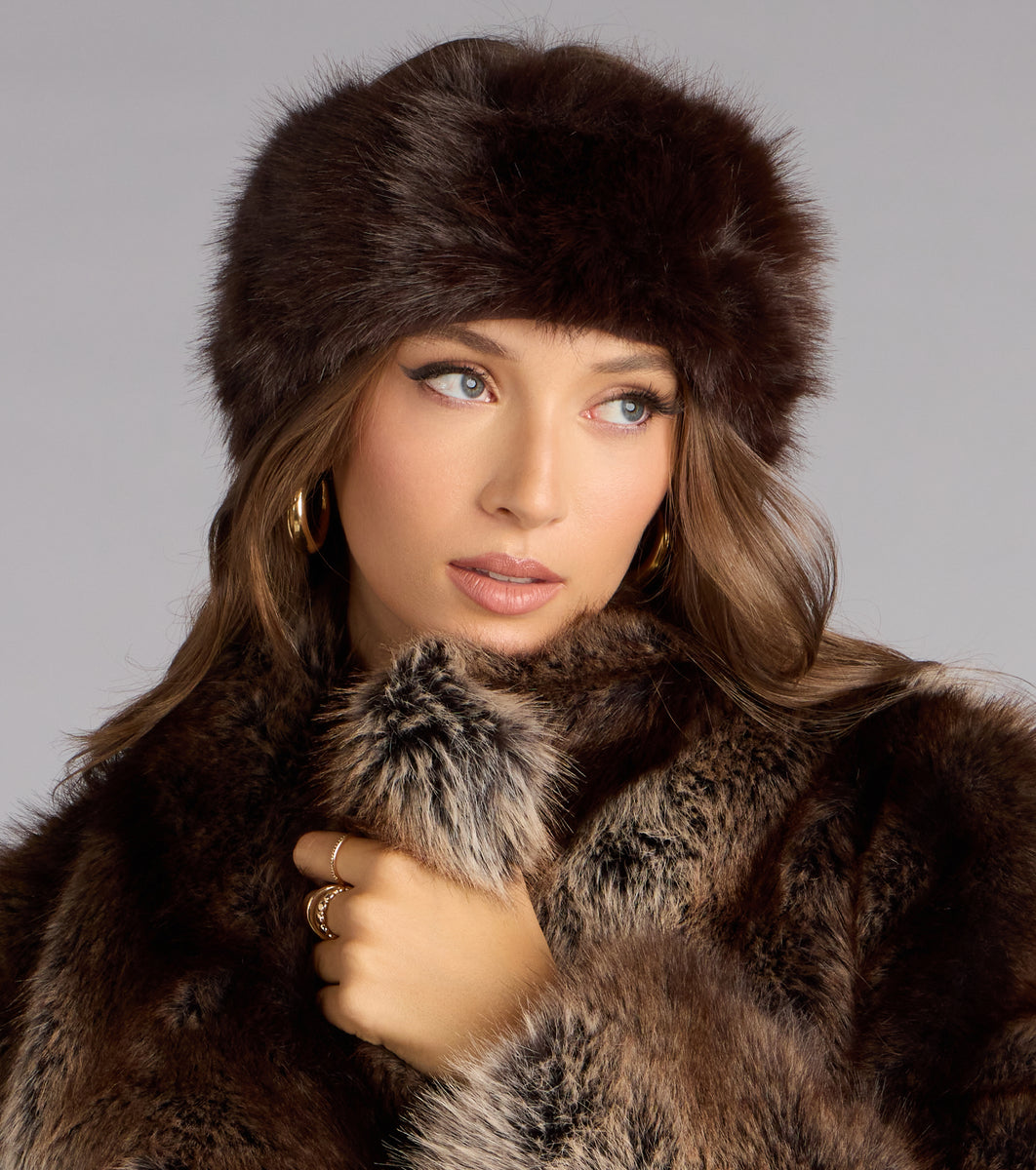 Snow Kissed Faux Fur Headband Wrap