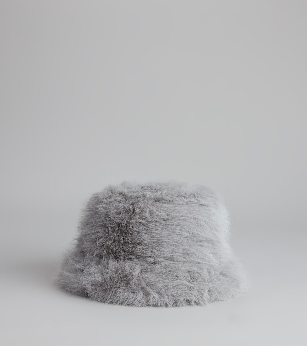Fuzzy Feelings Faux Fur Bucket Hat & Windsor