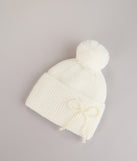 Snow Angel Pearl Bow Beanie