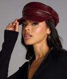Everyday Edge Faux Leather Cabby Hat