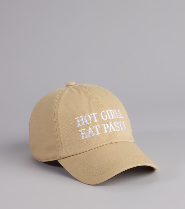 Hot Girls Eat Pasta Baseball Cap