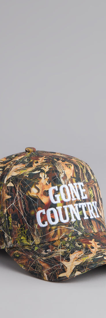 Gone Country Camo Baseball Cap
